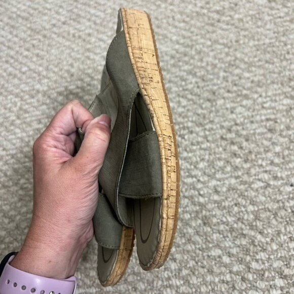 Eddie Bauer leather Sandals criss cross cork size 6.5 - Picture 5 of 8